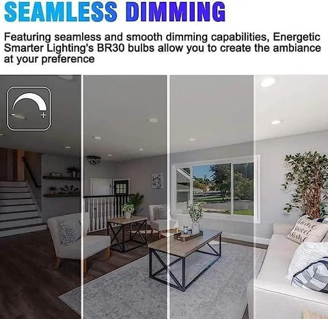 6 Pack BR30 LED Recessed Light Bulbs Knocking It Out With Crisp 5000K Daylight Glow, Smooth Flicker Free Dimming, Energy Sipping 65W Equivalent Flood Lamps Straight Up Built To Last