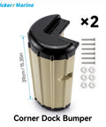 Dock Bumper Marine Dock Protector Built Tough Weather Resistant Design Easy Mount Installation Helps Reduce Surface Marks on Docks Piers and Boat Slips Brown Corner with screws and washers, 15.35 inches