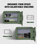 Built Tough Steel Safe With Keypad, 1.0 Cu Ft Personal Security Lock Box For Money And Jewelry, shown with adjustable shelves