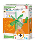 Box of Green Science Windmill Generator Kit With LED Light, DIY STEM Toy For Kids 8 Plus, showing windmill design on front