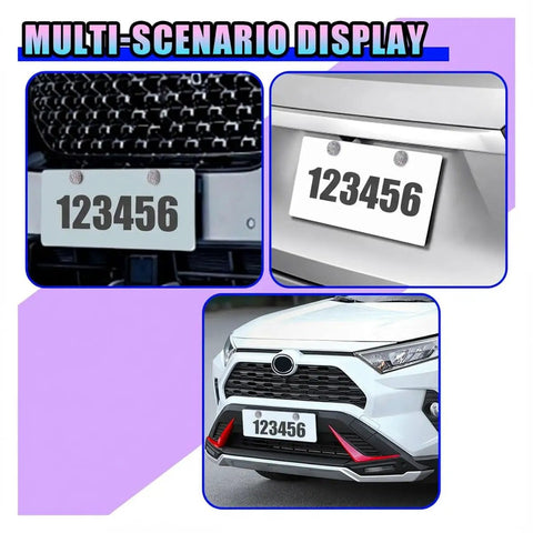 Fresh Bling Car License Plate Screws And Caps Kit Featuring Slick Anti Theft Bolts For Every Ride Premium White Rhinestone Hardware shown on various vehicles.