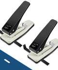 Two Pack Handheld ID Card Slot Punch Kit For PVC Cards Luggage Tags Name Tags And Badges with easy grip design and metal puncher.