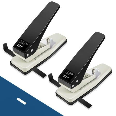 Two Pack Handheld ID Card Slot Punch Kit For PVC Cards Luggage Tags Name Tags And Badges with easy grip design and metal puncher.