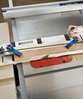 Table Saw Taper And Straight Line Jig For Quick Tapered Cuts And Dead On Straight Line Ripping, The Woodworking Jig For Chair Legs, Includes 36 Inch Miter Bar For Stable Setup And Versatile Home Workshop Use on table saw in use