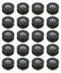Two Piece Motorcycle Rubber Grommet Kit With Metal And Rubber Shock Absorbing Bushings, Weather Resistant Vibration Isolation Pads For Fairings And Buffer Cushions For A Slicker, Smoother Ride., 20 black rubber bushings