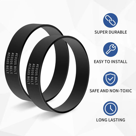 E0205 Vacuum Belts Replacement For Eureka PowerSpeed Upright Vacuums Wide Compatibility With NEU Series Models NEU182B NEU181 NEU180 NEU188A NEU192 2 Pack Durable Rubber Construction For Long Lasting Performance And No Fuss Install