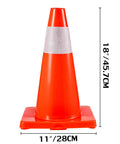 20 Pack 18 Inch Orange Traffic Cones With Reflective Collars And Durable PVC Base Perfect For Construction Sites Road Work Parking Hazards At Home Weather Resistant
