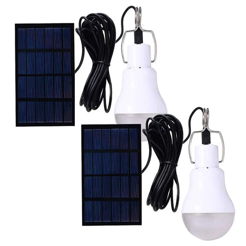 Solar Powered Portable LED Lanterns Pack Of 2 With Built In Solar Panel And USB Charging For Camping Tent Fishing And Emergency Light 350 Lumens Each Energy Saving Weatherproof Easy To Use