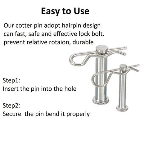 Six Pack Heavy Duty Cotter Pins M4x85mm Stainless Steel Built Tough For Trailer Hitches And Towing Gear R Clips Hairpin Clips Spring Retaining Wire Pins Rust Resistant Corrosion Proof Ideal For Tractors Mowers Carts And Trucks