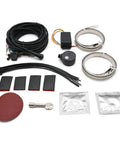 Non Contact Ultrasonic Fuel Level Sensor kit with cables, clamps, and accessories for universal fuel gauge compatibility, IP68 waterproof.