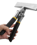 Hand Seamer With Straight Jaw Metal Bender Tool for precision bending in HVAC projects, featuring black grip handles.