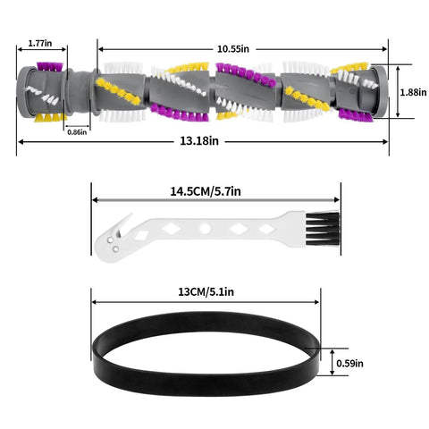Brush Roll And 2 Belts Replacement Kit For CleanView Swivel Rewind Vacuums Fits 2252 2253 2254 2256 2258 2259 2260 2316 2486 2487 2488 2489 3195 3196 3197 3197A 3198 3198A Restore Peak Suction And Easy Install Durable Replacement Kit Built For Strong.