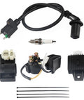 Complete All In One 4 Stroke GY6 50-150cc 125cc Ignition Kit With Plug And Play AC CDI Box, ignition coil, regulator, relay, spark plug