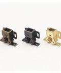 Premium 10 Pack Cabinet Latches For Automatic Sliding Door Stops And Anti Collision Hardware With Built In Spring Mechanism that fits in bronze and gold colors.