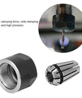Premium ER11 Chuck Collet Set with High Clamping Nuts For CNC Milling And Engraving Machine, featuring clamping nuts and collet.