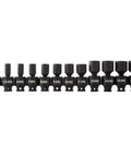 Twelve Piece Quarter Inch Drive Metric Impact Socket Set Built To Take A Beating With Radius Corner Design Chamfered Opening