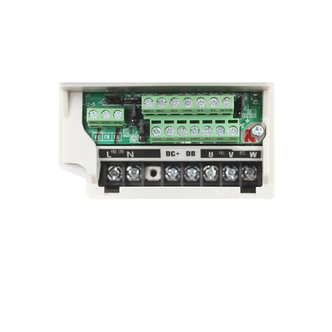 Beefy 1.5kW VFD Variable Frequency Drive Inverter With 0-1000Hz Motor Speed Control For 220V Industrial Equipment Compact Plug-And-Play Controller terminal block