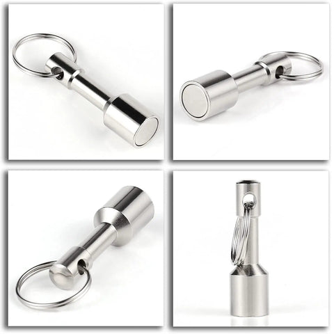 Keychain Magnet For Testing Brass And Jewelry, Pocket Neodymium Magnetic Tester For Iron Nickel Cobalt, Gold Or Silver Color, Ferrous Metal Verification Magnet And Hanging Keys Holder D12mm