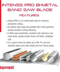 Intenss PRO Bi-Metal Band Saw Blade With M42 HSS Cutting Edge For Heavy-Duty Production Cutting In Ferrous And Non-Ferrous Metals
