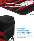 Close-up of Vintage Scuba Dive Flag Mouse Pad showcasing durable stitched edges and 3mm thickness for laptop and desk setup.