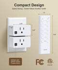 Long Range Wireless Remote Outlet Kit With Five Outlets And Two Remotes, 200 Foot Range, compact design, FCC and ETL listed