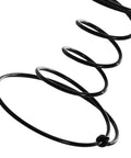 Close-up of a black five inch upholstery coil spring, part of the Top Notch Five Inch Upholstery Coil Springs For Sofa And Chair Repair Pack Of 10.