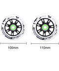Indoor Outdoor Roller Skate Wheels 85A Inline Wheel Set With Bearings For Replacement 100mm Or 110mm Ultra Smooth Grip