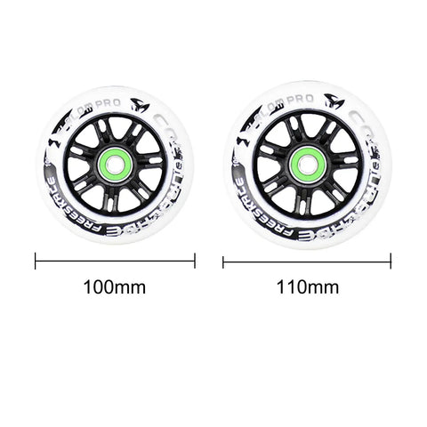 Indoor Outdoor Roller Skate Wheels 85A Inline Wheel Set With Bearings For Replacement 100mm Or 110mm Ultra Smooth Grip