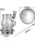 Heavy Duty Tank Float Valve With Stainless Steel Float Ball And DN65 Male Thread, Industrial Water Tank Shutoff Valve, Trusted Float Controller For Chemical, Petroleum, Metallurgy And Industrial Applications, side view with 270mm ball and 65mm rod