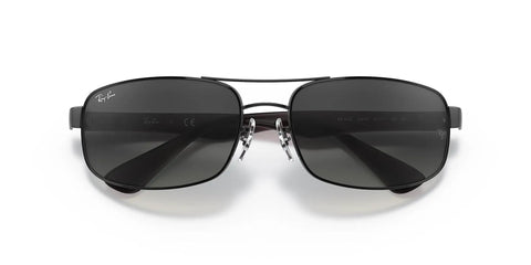 Rectangular Sunglasses RB3445 Dope Matte Black Frames And Light Grey Gradient Lenses, Lightweight Active Design, 61mm
