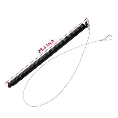 Heavy Hitting Trailer Tailgate Lift Assist Replacement Spring Kit Featuring Dead Simple No Sweat Installation And Robust Dual Coil Design For Smooth Reliable Support On Any Utility Or Cargo Trailer Today - 26.4 inch spring with cable.