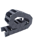 Pro Grade Heavy Duty One Meter Cable Drag Chain Bridge System Built Like A Tank For Smooth Bending And Ultra Flexible Industrial Cable Routing Featuring Exceptional Longevity For Rough Jobsites With A 45 By 300mm Hollow Cross Section And Open Both Sides, showcasing the flexible design.