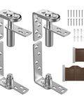 Image of Saloon Door Hinges Two Pack Double Action Stainless Steel Swing Hinge For Cafe Barn Gate And Bar Doors With Self Returning Function