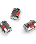 3 Pack 6.35mm To 10mm Plum Flexible Shaft Couplings D25L30 Aluminum Jaw Spider Shaft Connectors