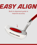 Slick Design Kid Approved Golf Club Set Right Hand Ages 6 To 8 showing putter alignment aid and red accent detail.