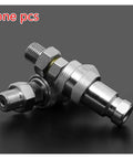 Built Tough Carbon Steel Hydraulic Quick Coupler Designed For High Pressure Systems Smooth M10x1.5 And M16x1 Threads Plug And Play Quick Connect Fittings, showcasing metallic finish and connection threads.