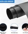 Solid Silicone Rubber Sheet 60A Durometer Heat Resistant Heavy Duty Pro Grade 3 Pack, showing durability and resistance features.