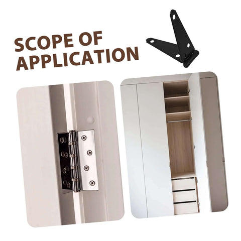 JECOMPRIS 2-pack heavy-duty gate hinges for barn doors; metal silver finish with mounting screws (Amazon).