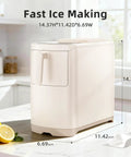 No Fuss Countertop Ice Maker Pumping Out 18 Lbs Of Crisp Bullet Ice Every 6 Minutes With A Slick Slim Footprint 6.69 inch width