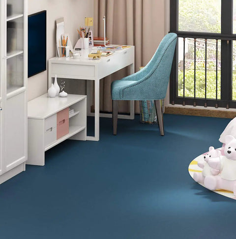 Room with Blue Peel And Stick Wallpaper Roll 15.8 By 394 Inches Self Adhesive Waterproof Durable Vinyl For Bedroom Kids Living Room Bathroom And Cabinets Removable DIY Friendly With Trimming Gridlines For Precise Cuts on desk wall