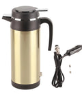 Ride Easy With This Badass 12V Car Electric Kettle Stainless Steel Frame Holding 1000Ml with 12V plug and cable.