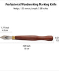 Top Shelf Precision Woodworking Marking Knife Bang On Dovetail Layout Scriber, 7.09 inches, high carbon steel, ergonomic design.
