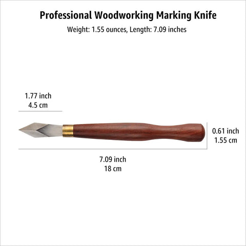 Top Shelf Precision Woodworking Marking Knife Bang On Dovetail Layout Scriber, 7.09 inches, high carbon steel, ergonomic design.
