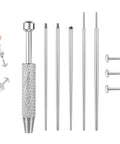 Piercing Taper And Ball Grabber Tool Set For 14G 16G 18G 20G Stainless Steel Flat Back Earring Applicator Threadless Insertion Kit