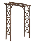 Sturdy 6.6Ft Wooden Garden Arbor Wedding Arch Backdrop Stand for Ceremony Easy Setup Outdoor Decor Wood Trellis