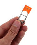 Lawsen Spring Clips Recessed Lighting 200pcs Spring Clips for Downlights LED Strip Lights Stainless Steel ceiling fixture held in hand.