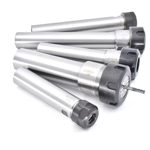 Precision C16 ER16 Tool Extension Bar For Milling Machine With Zero Point Eight Micron Tolerance And Heavy Duty Construction For Top Tier Cutting Performance On Any Shop Job, featuring steel construction and collet holders.