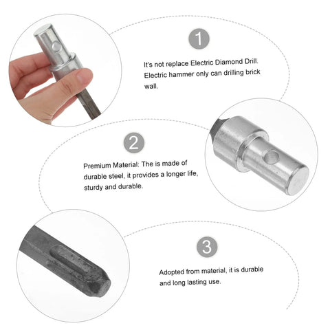 Garden Auger Drill Chuck Adapter For Hammer Drill And Earth Auger Connector Beast in hand, showing steel construction