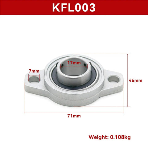 Legit 1 Piece KFL003 Zinc Alloy Pillow Block Flange Bearing Unit Housing Straight Outta The Box For Your Rigging Projects And Heavy Equipment Needs You Cannot Find Better Stuff Than These High Quality Parts So Grab Yours Fast. KFL003 zinc alloy flange bearing housing, 71mm x 46mm, 17mm bore, 7mm mounting holes