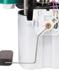Fuel Pump Module Replacement For 2007 2008 GMC Acadia, 2007 2008 Saturn Outlook, And 2008 Buick Enclave Electric Fuel Pump Module Assembly With OE Fit And Easy Install, side view showing float arm and electrical connectors